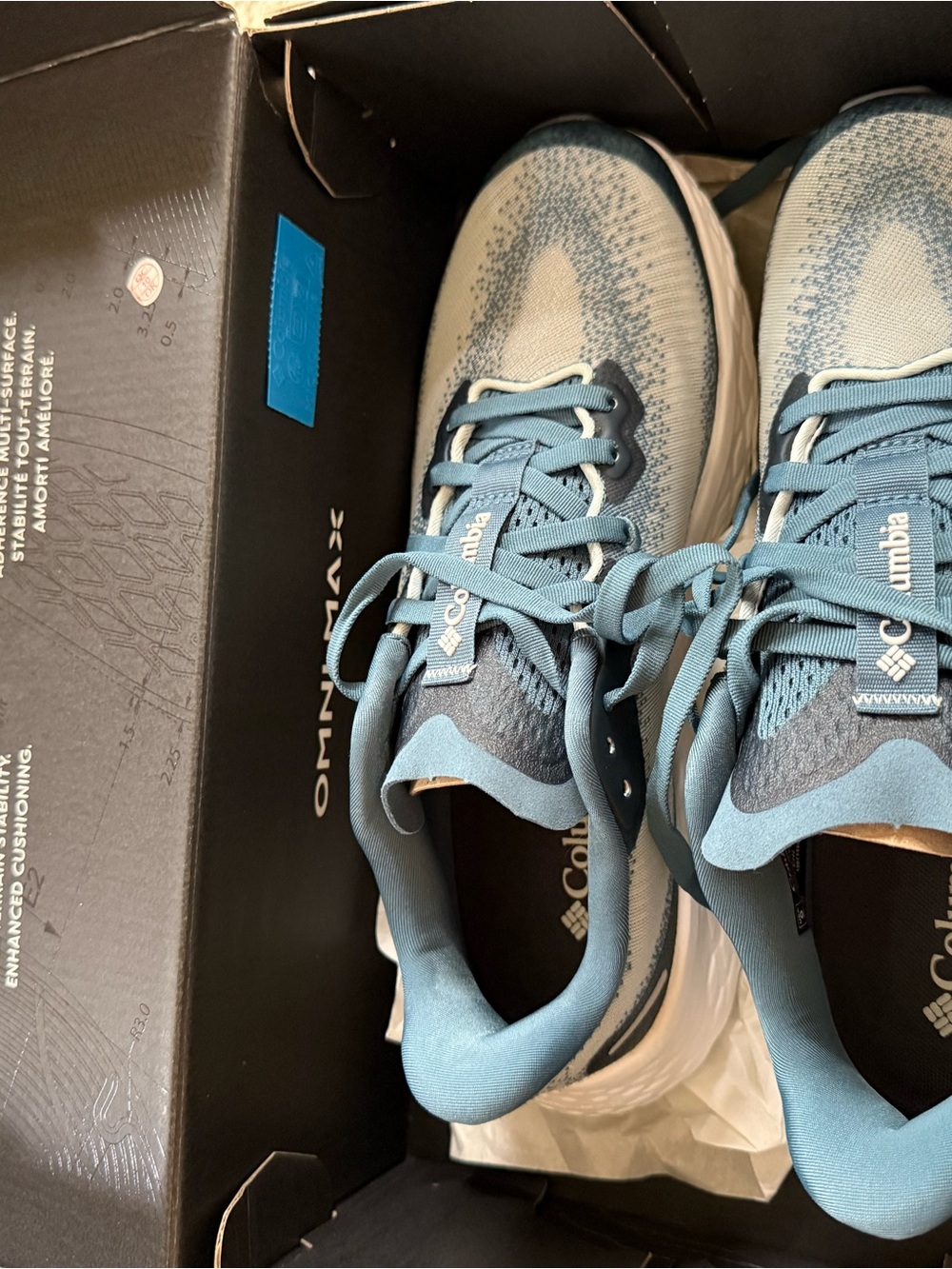 Columbia Women’s Teal and Gray Omnitek Athletic Sneakers